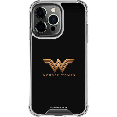 DC Comics Wonder Woman Gold Emblem iPhone 16 Pro Clear Case